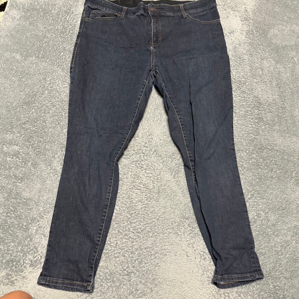 Lularoe Jeans Womens 40 (43x28) Ankle Skinny High Rise blue Denim
